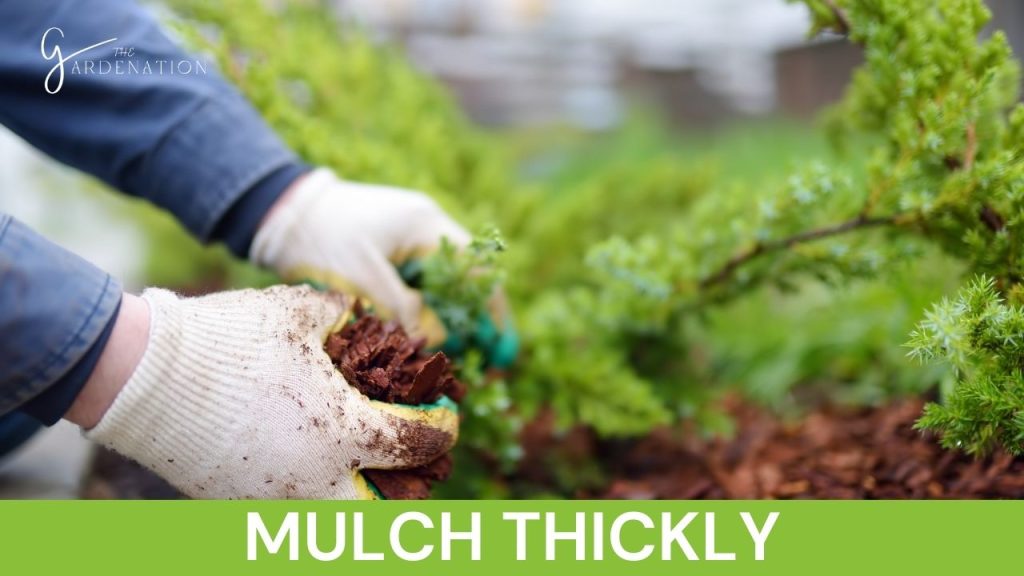 Mulch thickly 